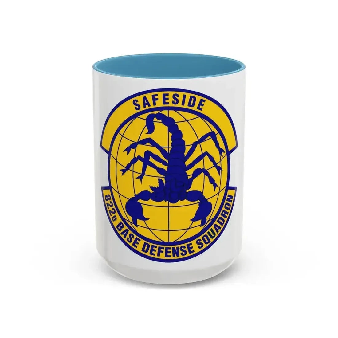 822 Base Defense Squadron ACC (U.S. Air Force) Accent Coffee Mug 15oz Light Blue - Go Mug Yourself