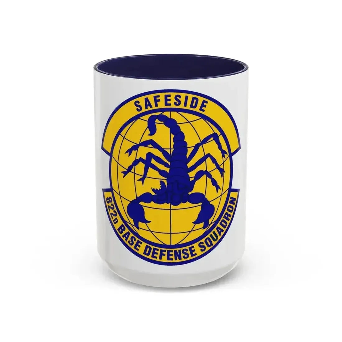 822 Base Defense Squadron ACC (U.S. Air Force) Accent Coffee Mug 15oz Navy - Go Mug Yourself