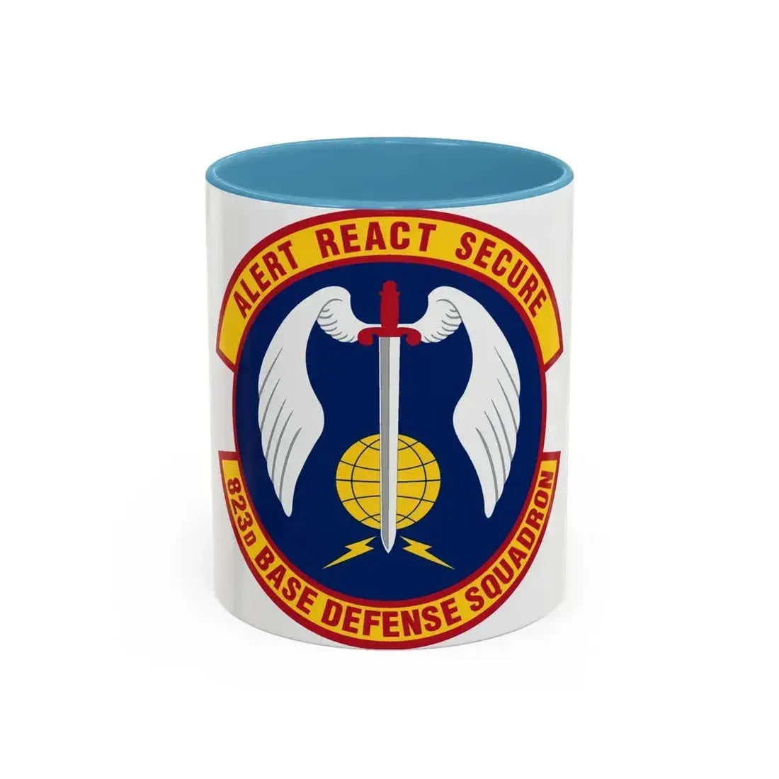 823 Base Defense Squadron ACC (U.S. Air Force) Accent Coffee Mug 11oz Light Blue - Go Mug Yourself
