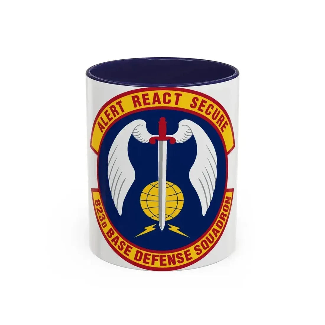 823 Base Defense Squadron ACC (U.S. Air Force) Accent Coffee Mug 11oz Navy - Go Mug Yourself