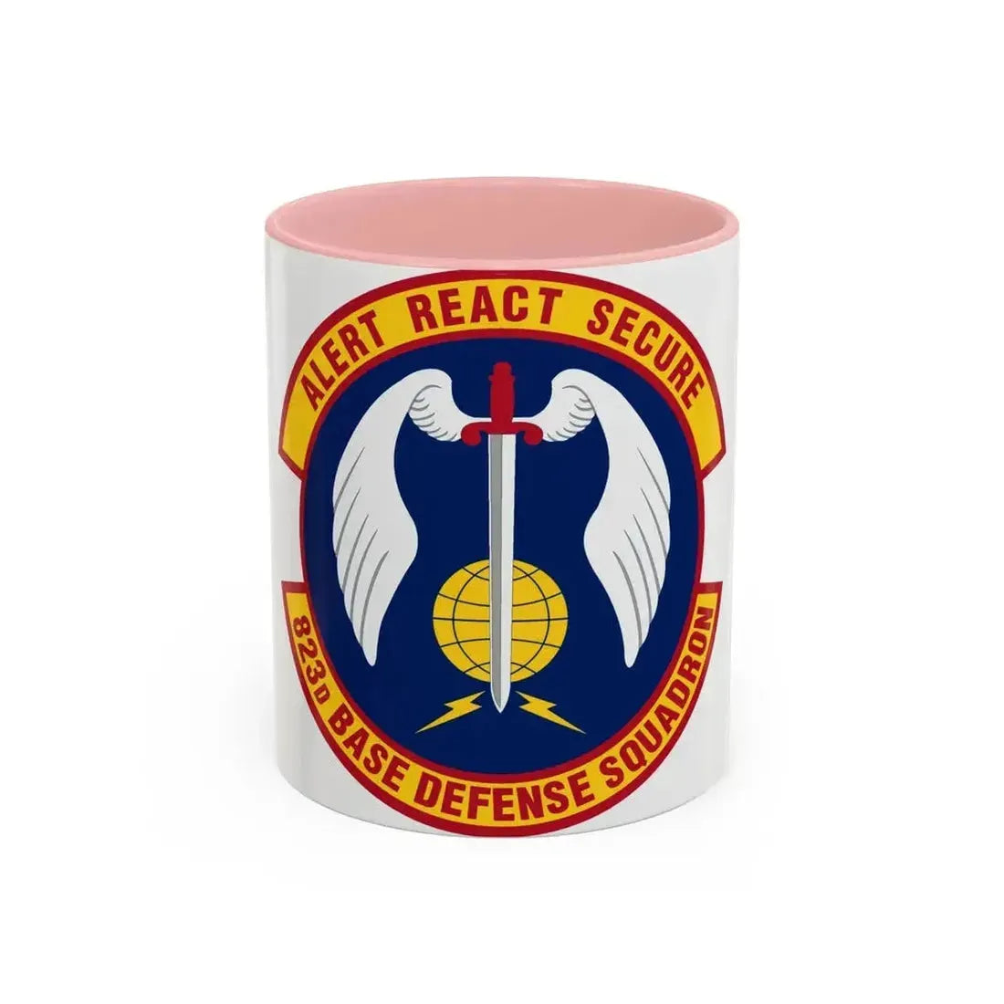 823 Base Defense Squadron ACC (U.S. Air Force) Accent Coffee Mug 11oz Pink - Go Mug Yourself