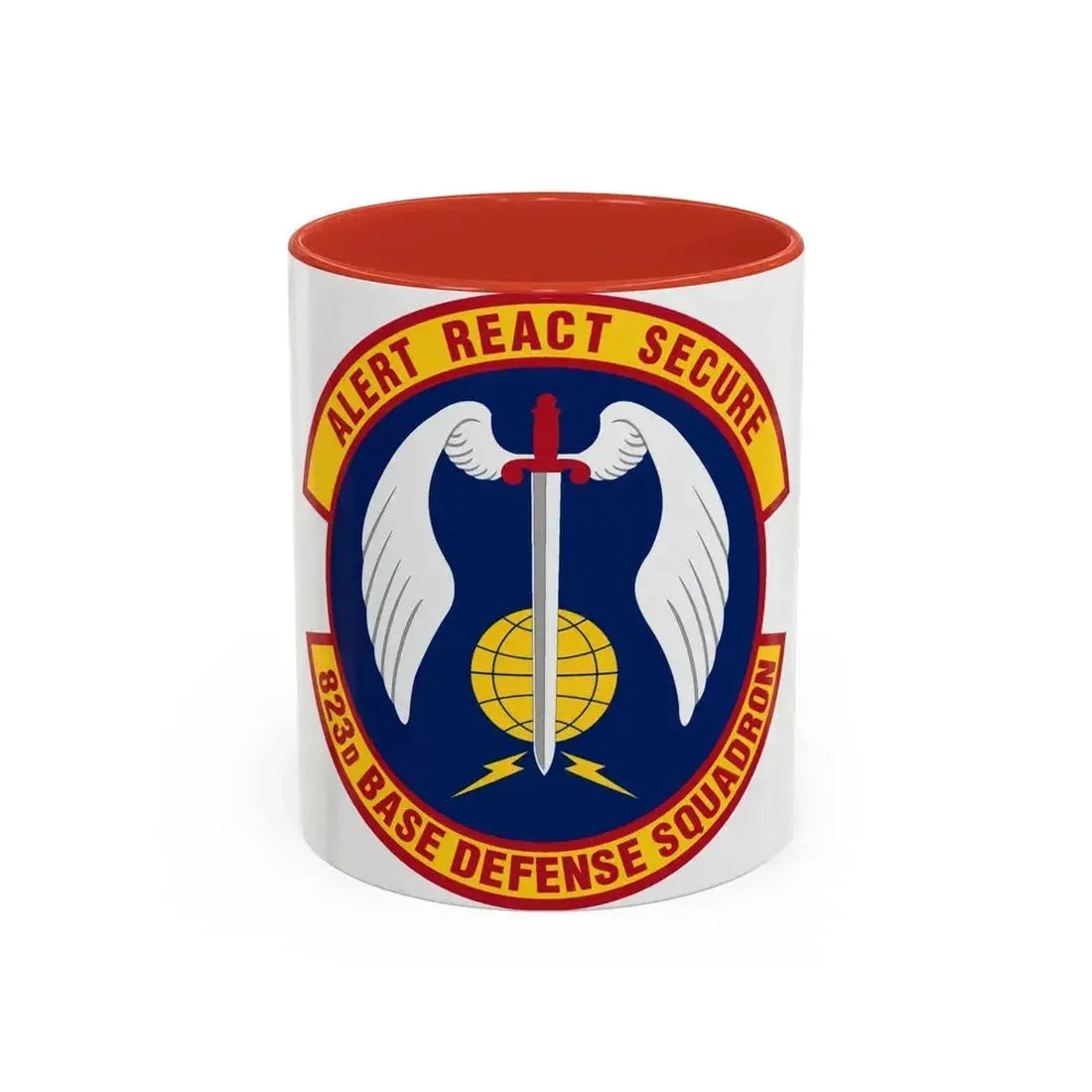 823 Base Defense Squadron ACC (U.S. Air Force) Accent Coffee Mug 11oz Red - Go Mug Yourself