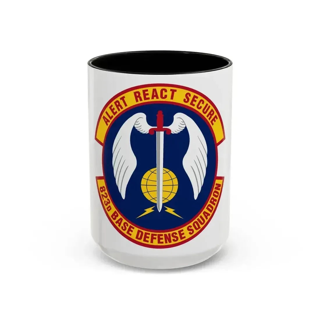 823 Base Defense Squadron ACC (U.S. Air Force) Accent Coffee Mug 15oz Black - Go Mug Yourself