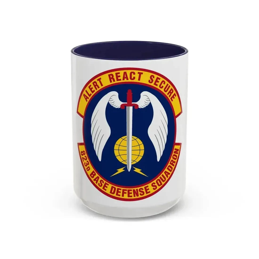 823 Base Defense Squadron ACC (U.S. Air Force) Accent Coffee Mug 15oz Navy - Go Mug Yourself