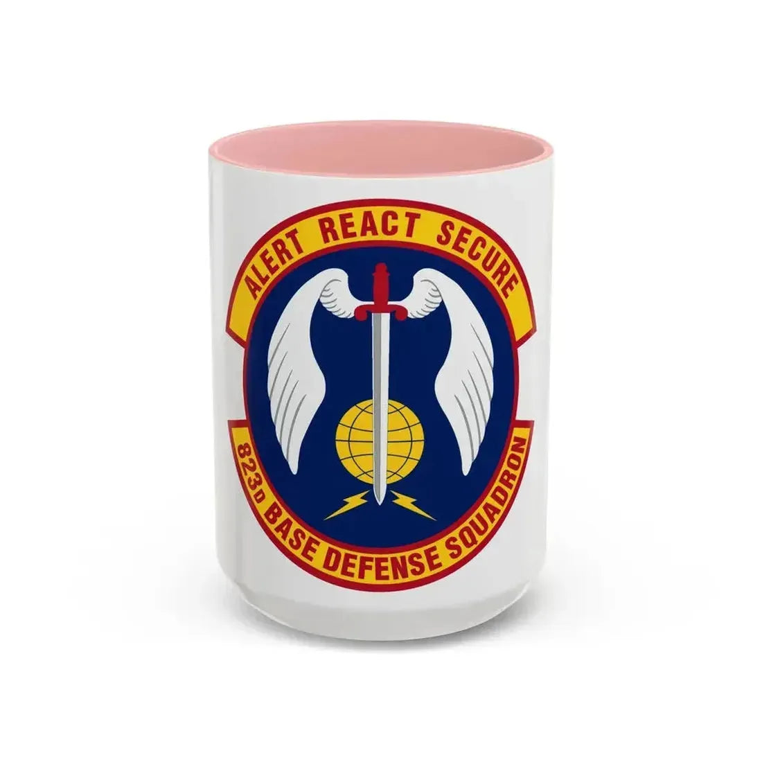 823 Base Defense Squadron ACC (U.S. Air Force) Accent Coffee Mug 15oz Pink - Go Mug Yourself