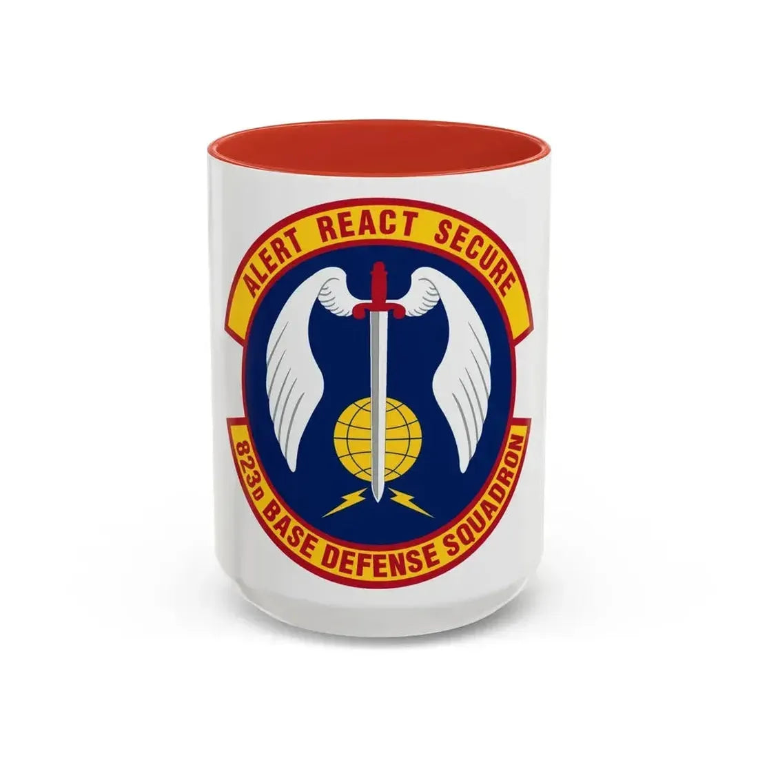 823 Base Defense Squadron ACC (U.S. Air Force) Accent Coffee Mug 15oz Red - Go Mug Yourself