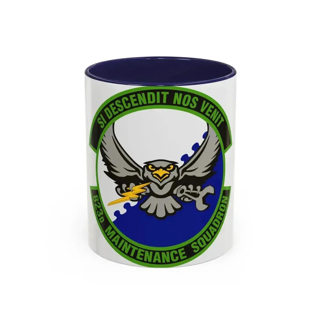 823 Maintenance Squadron (U.S. Air Force) Accent Coffee Mug 11oz Navy - Go Mug Yourself