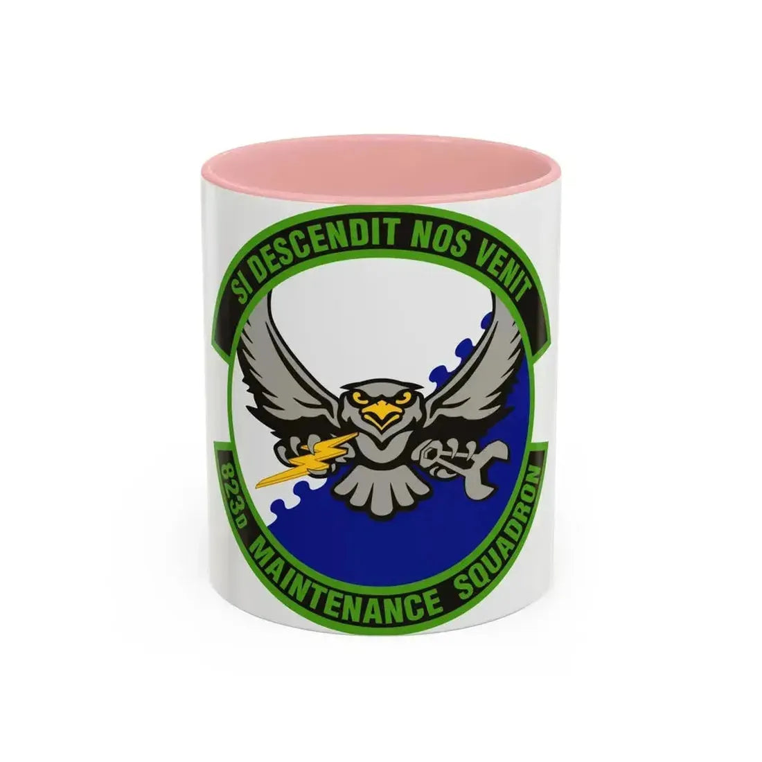 823 Maintenance Squadron (U.S. Air Force) Accent Coffee Mug 11oz Pink - Go Mug Yourself