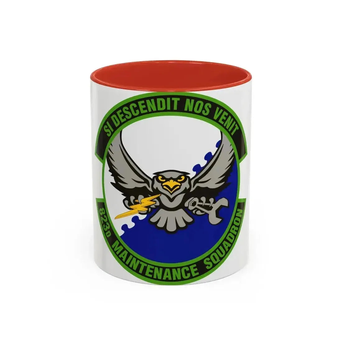 823 Maintenance Squadron (U.S. Air Force) Accent Coffee Mug 11oz Red - Go Mug Yourself