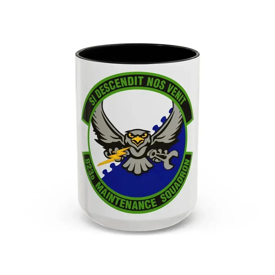 823 Maintenance Squadron (U.S. Air Force) Accent Coffee Mug 15oz Black - Go Mug Yourself