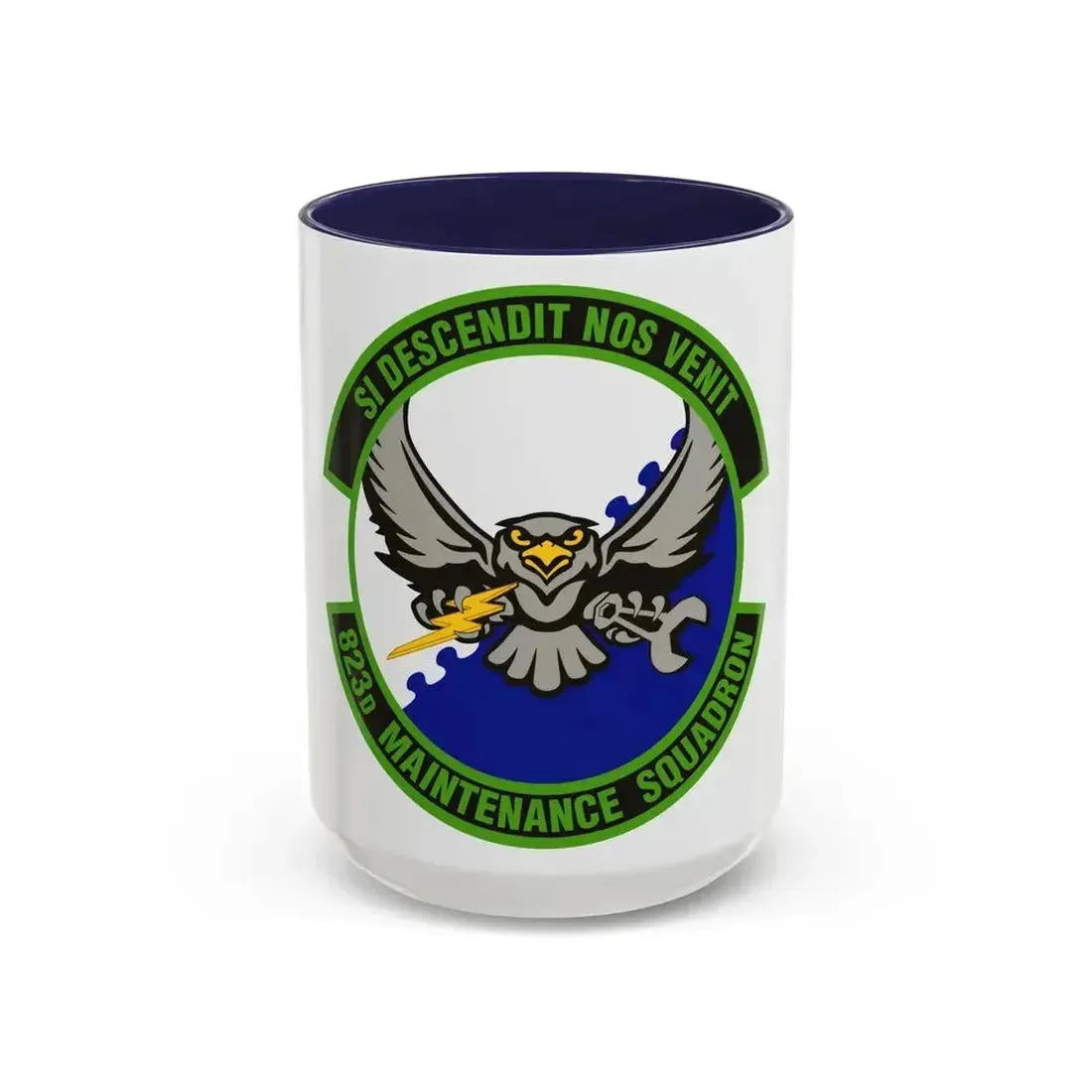 823 Maintenance Squadron (U.S. Air Force) Accent Coffee Mug 15oz Navy - Go Mug Yourself