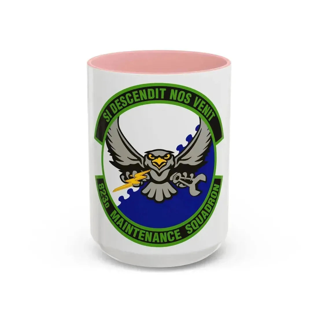 823 Maintenance Squadron (U.S. Air Force) Accent Coffee Mug 15oz Pink - Go Mug Yourself