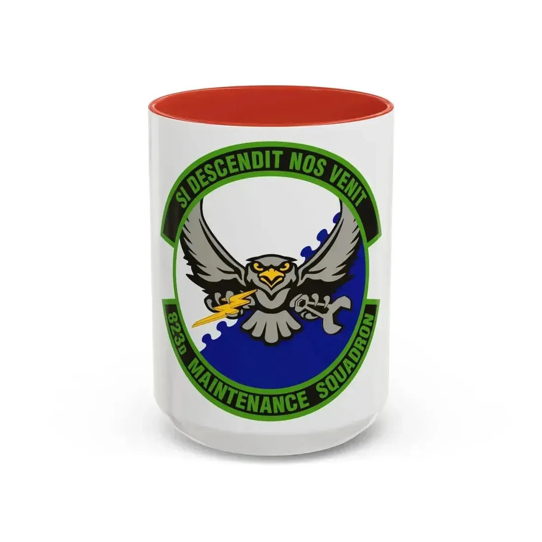 823 Maintenance Squadron (U.S. Air Force) Accent Coffee Mug 15oz Red - Go Mug Yourself
