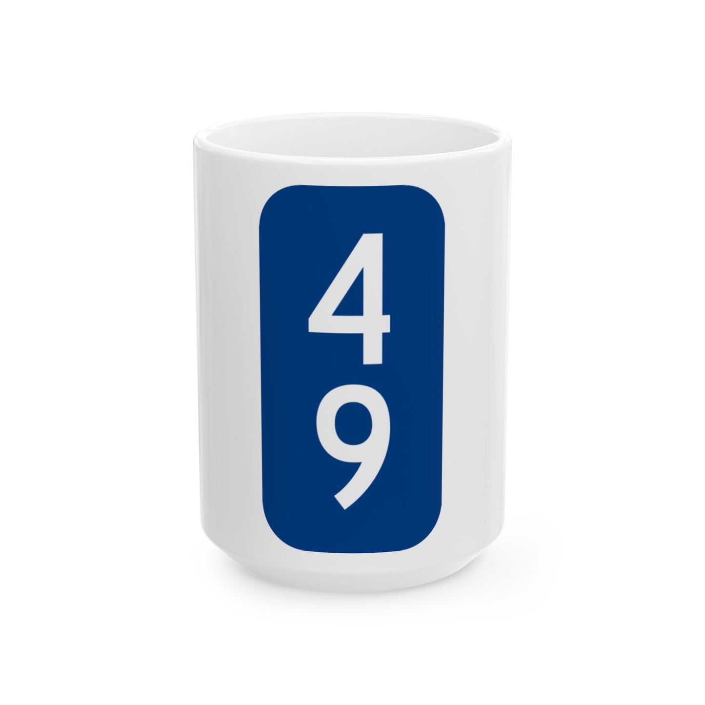 Warren County 49 NY tab (New York) (Road Sign) White Coffee Mug