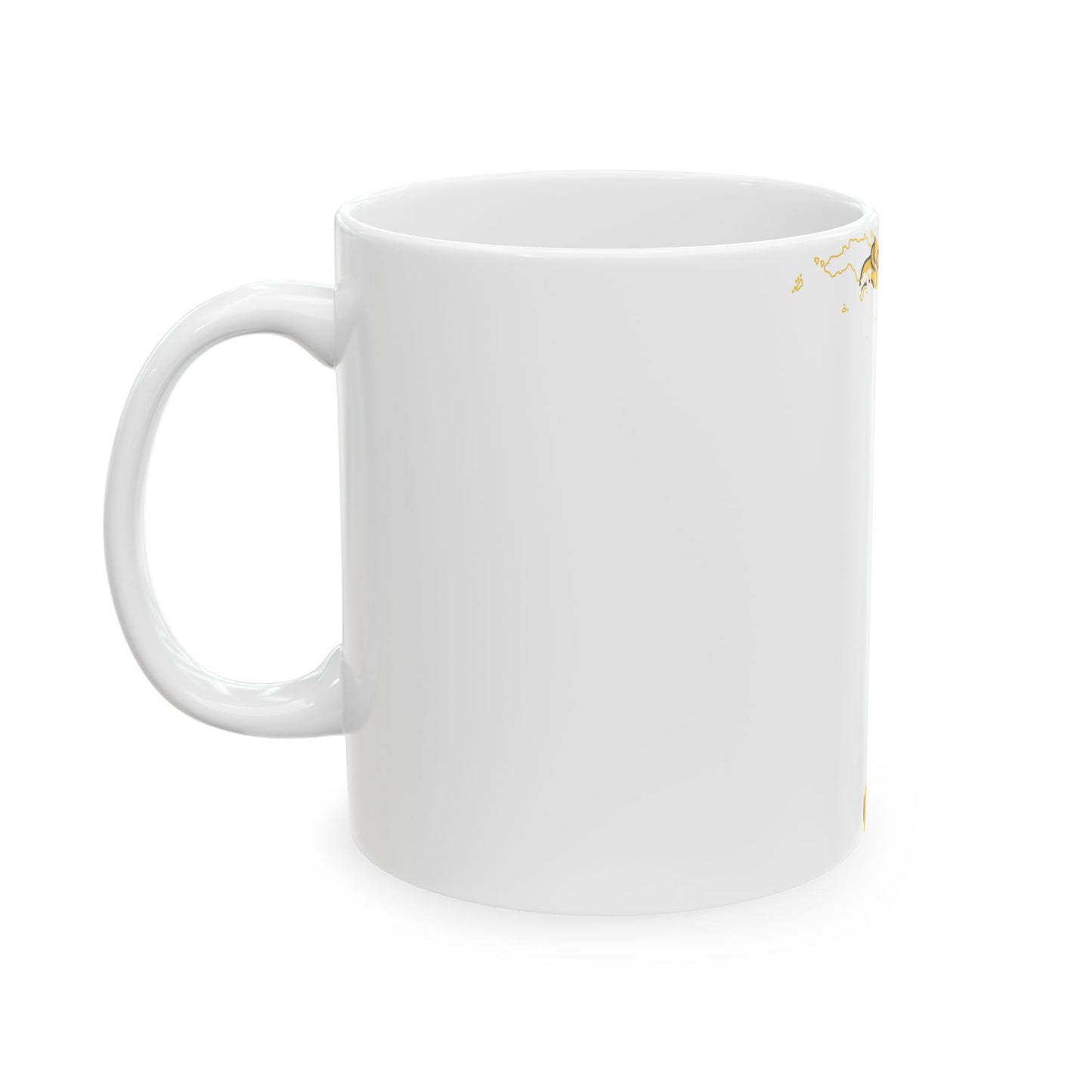 Flag-map of the United States Virgin Islands (United States) White Coffee Mug