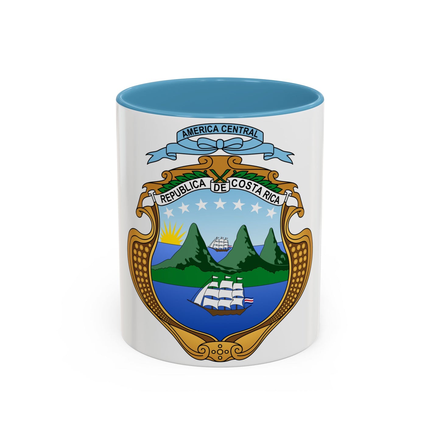 Coat of arms of Costa Rica (1964-1998) - Accent Coffee Mug