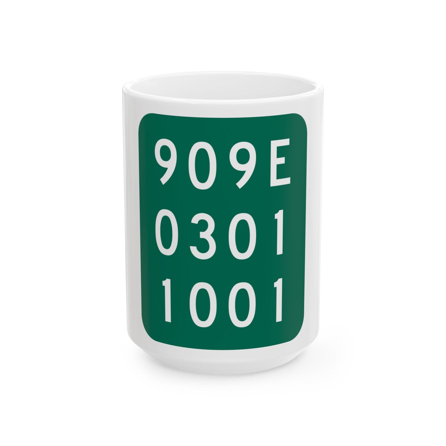 NY-909E (New York) (Road Sign) White Coffee Mug