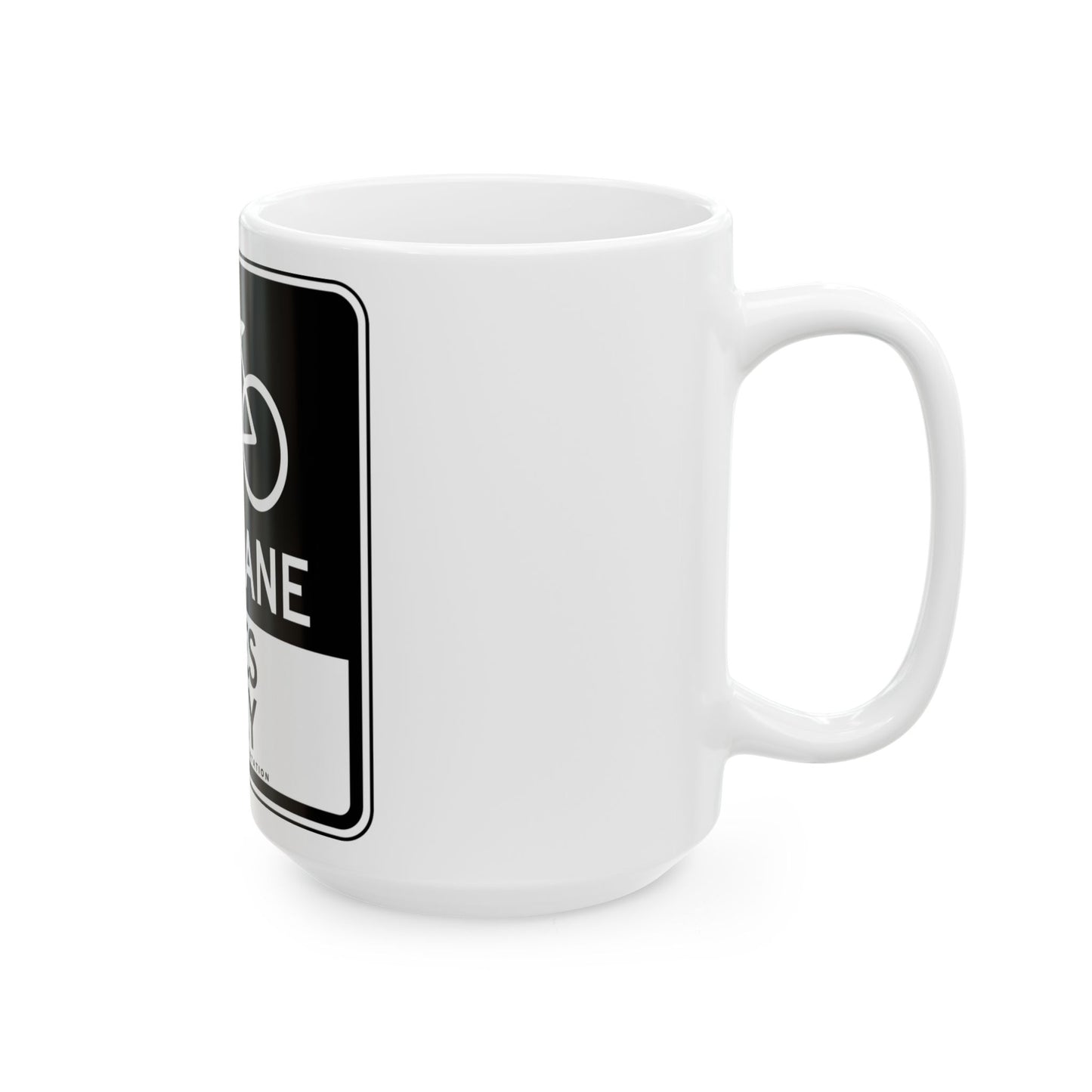 NYCDOT SR-1436 (New York) (Road Sign) White Coffee Mug