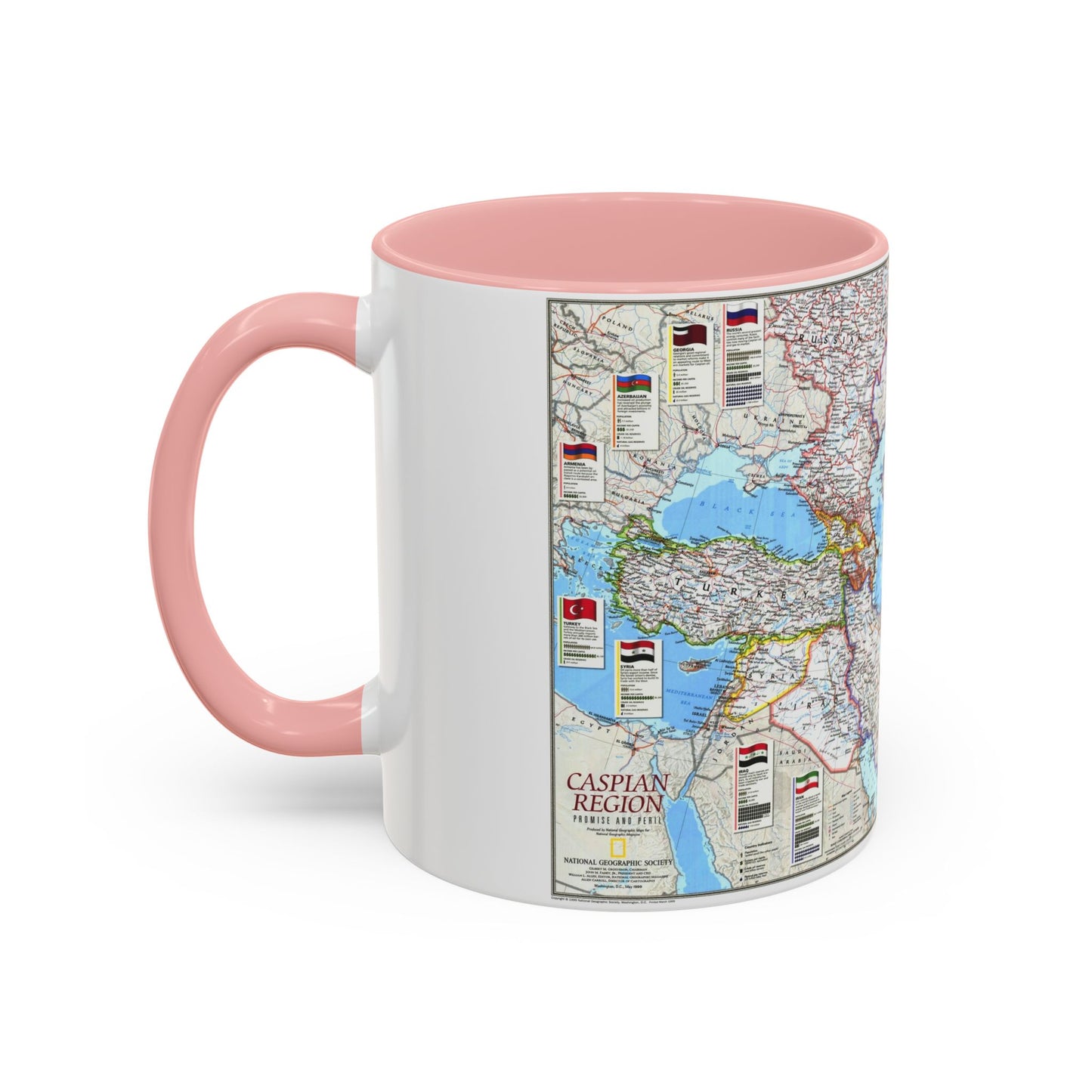 Caspian Region- Promise and Peril (1999) (Map) Accent Coffee Mug