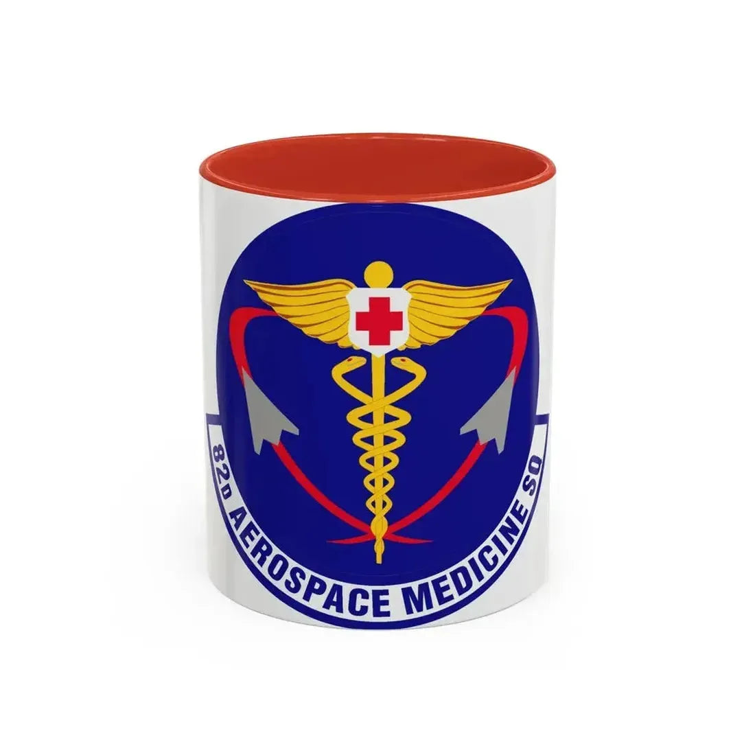 82d Aerospace Medicine Squadron (U.S. Air Force) Accent Coffee Mug 11oz Red - Go Mug Yourself