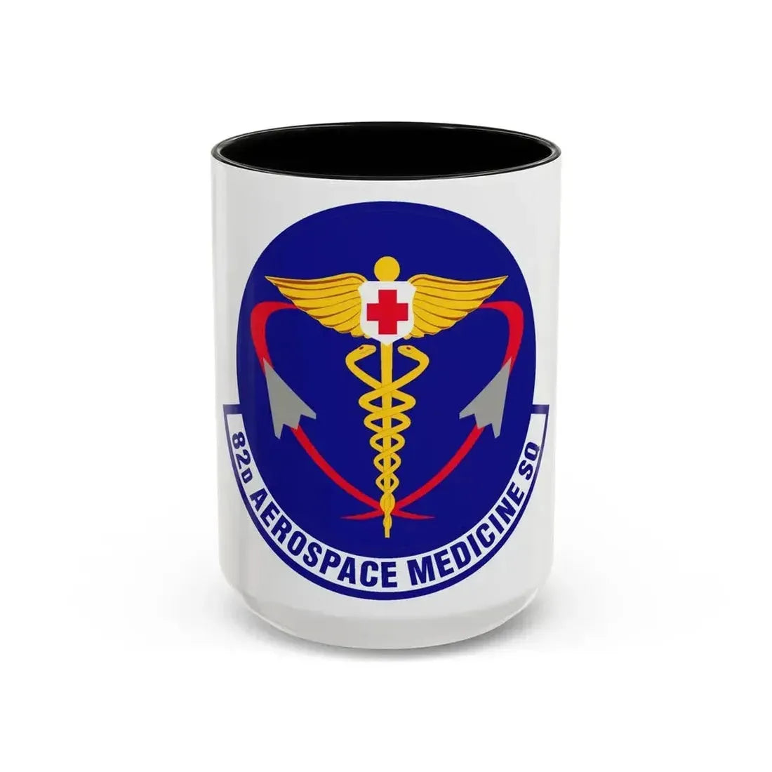 82d Aerospace Medicine Squadron (U.S. Air Force) Accent Coffee Mug 15oz Black - Go Mug Yourself