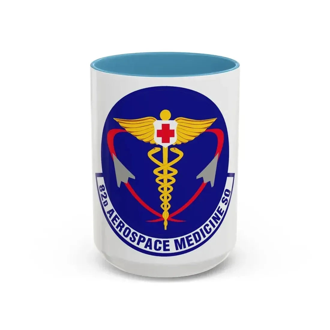 82d Aerospace Medicine Squadron (U.S. Air Force) Accent Coffee Mug 15oz Light Blue - Go Mug Yourself