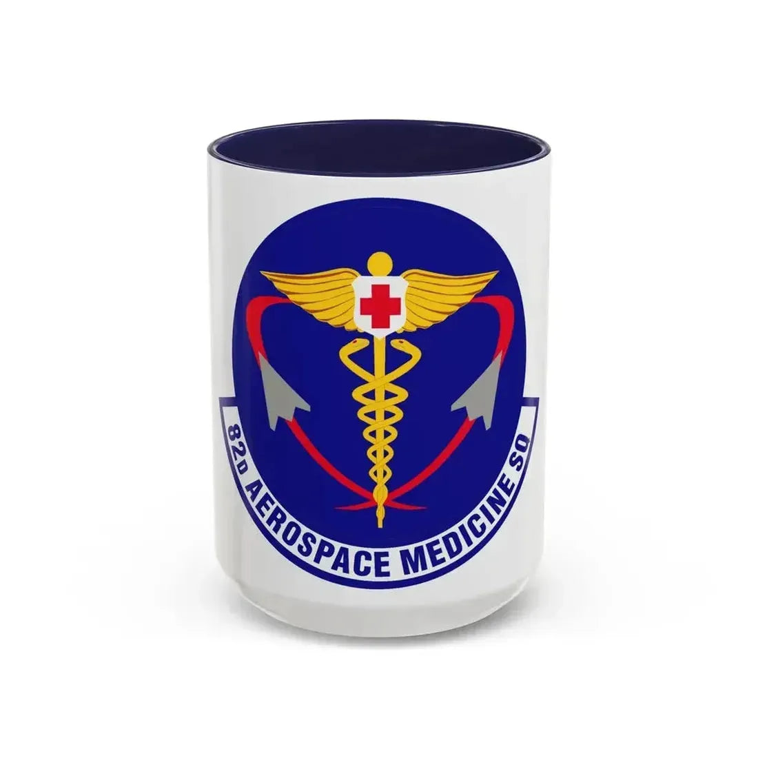 82d Aerospace Medicine Squadron (U.S. Air Force) Accent Coffee Mug 15oz Navy - Go Mug Yourself