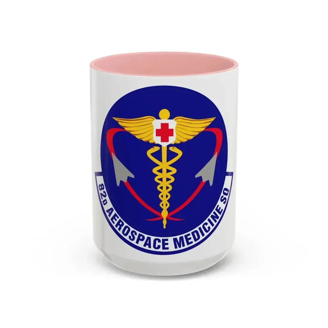 82d Aerospace Medicine Squadron (U.S. Air Force) Accent Coffee Mug 15oz Pink - Go Mug Yourself