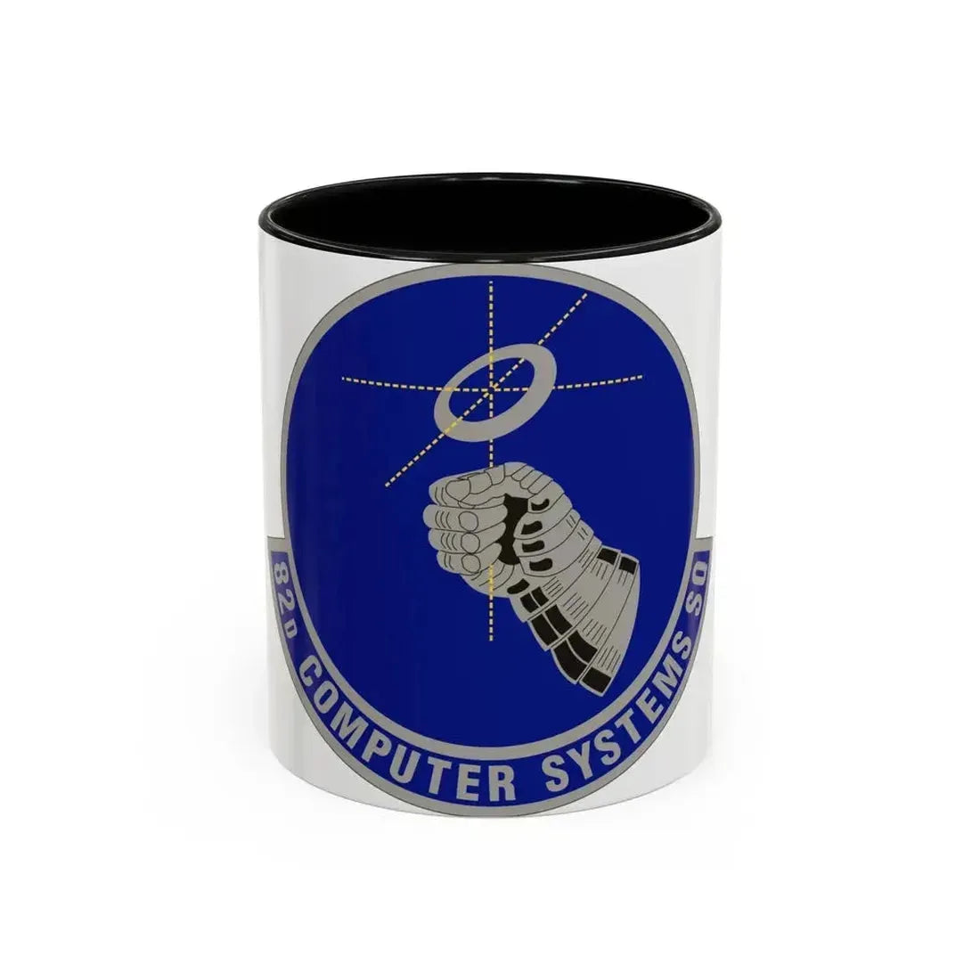 82d Computer Systems Squadron (U.S. Air Force) Accent Coffee Mug 11oz Black - Go Mug Yourself