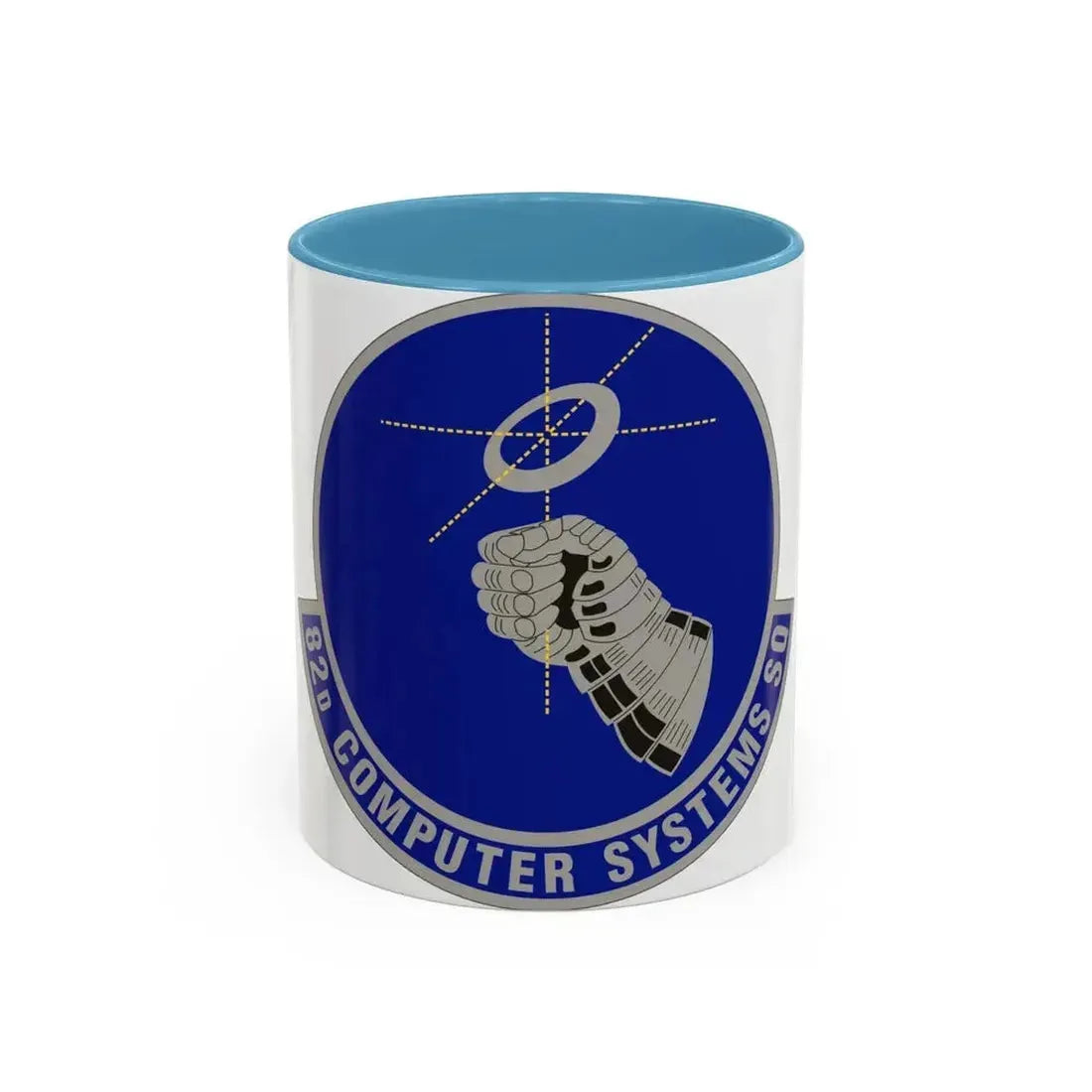 82d Computer Systems Squadron (U.S. Air Force) Accent Coffee Mug 11oz Light Blue - Go Mug Yourself