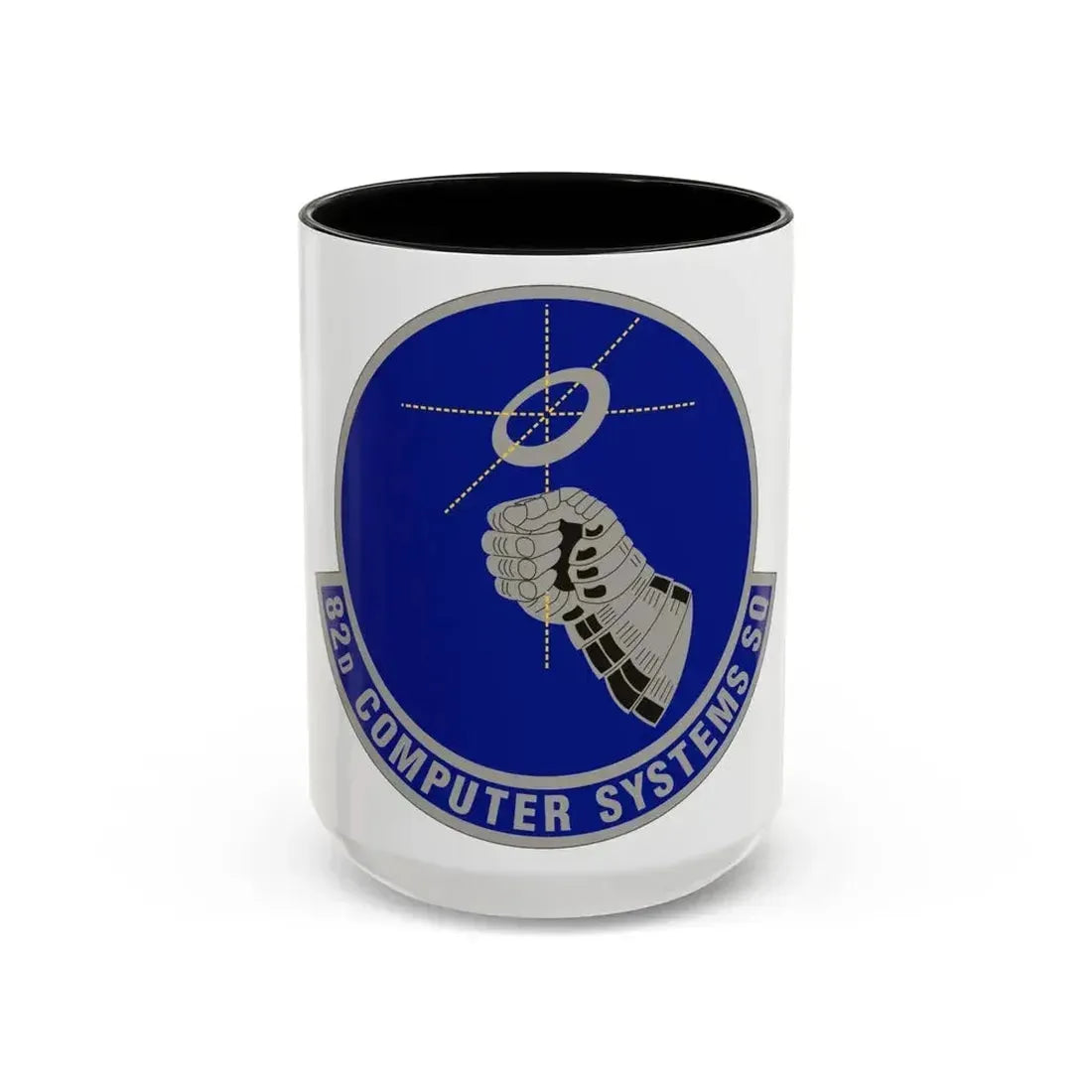 82d Computer Systems Squadron (U.S. Air Force) Accent Coffee Mug 15oz Black - Go Mug Yourself