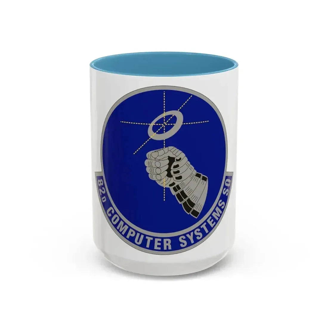 82d Computer Systems Squadron (U.S. Air Force) Accent Coffee Mug 15oz Light Blue - Go Mug Yourself