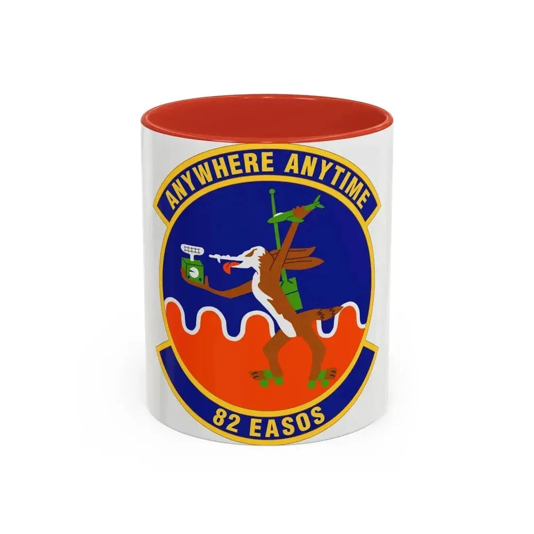 82d Expeditionary Air Support Operations Squadron (U.S. Air Force) Accent Coffee Mug 11oz Red - Go Mug Yourself