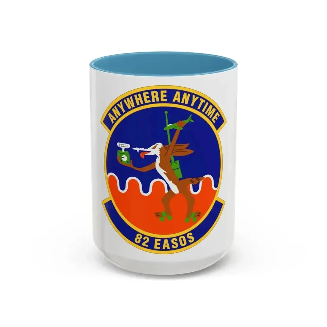 82d Expeditionary Air Support Operations Squadron (U.S. Air Force) Accent Coffee Mug 15oz Light Blue - Go Mug Yourself