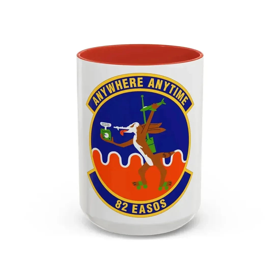 82d Expeditionary Air Support Operations Squadron (U.S. Air Force) Accent Coffee Mug 15oz Red - Go Mug Yourself