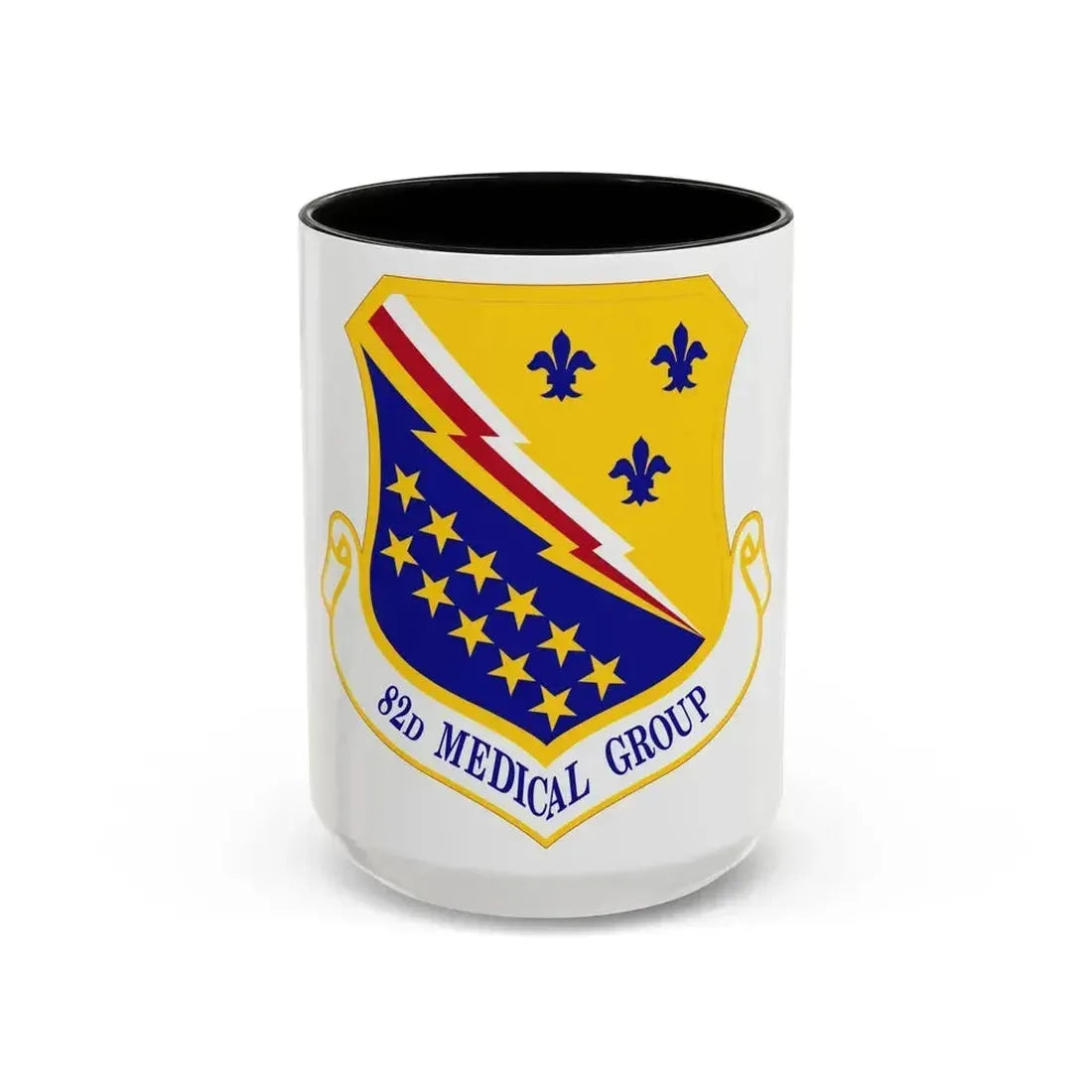 82d Medical Group (U.S. Air Force) Accent Coffee Mug 15oz Black - Go Mug Yourself