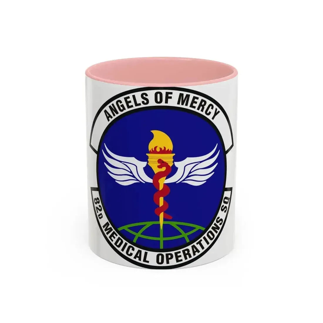 82d Medical Operations Squadron (U.S. Air Force) Accent Coffee Mug 11oz Pink - Go Mug Yourself