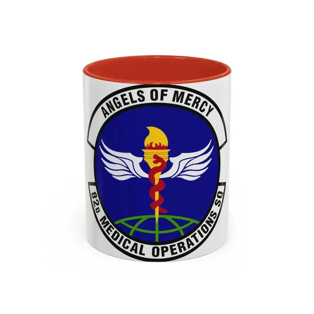 82d Medical Operations Squadron (U.S. Air Force) Accent Coffee Mug 11oz Red - Go Mug Yourself