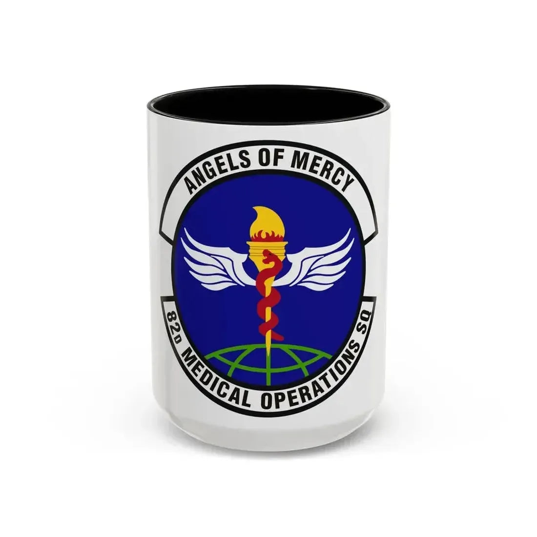 82d Medical Operations Squadron (U.S. Air Force) Accent Coffee Mug 15oz Black - Go Mug Yourself