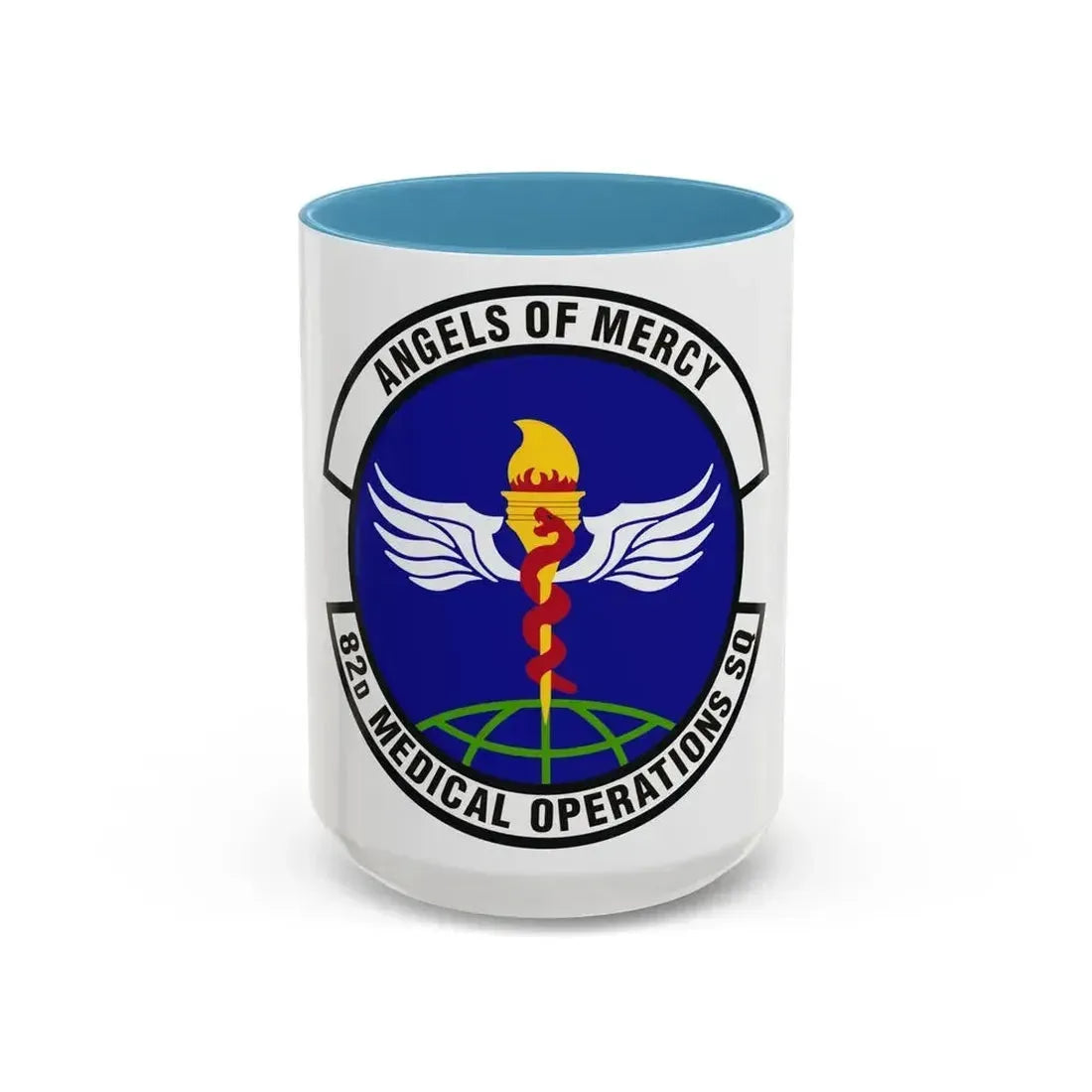 82d Medical Operations Squadron (U.S. Air Force) Accent Coffee Mug 15oz Light Blue - Go Mug Yourself