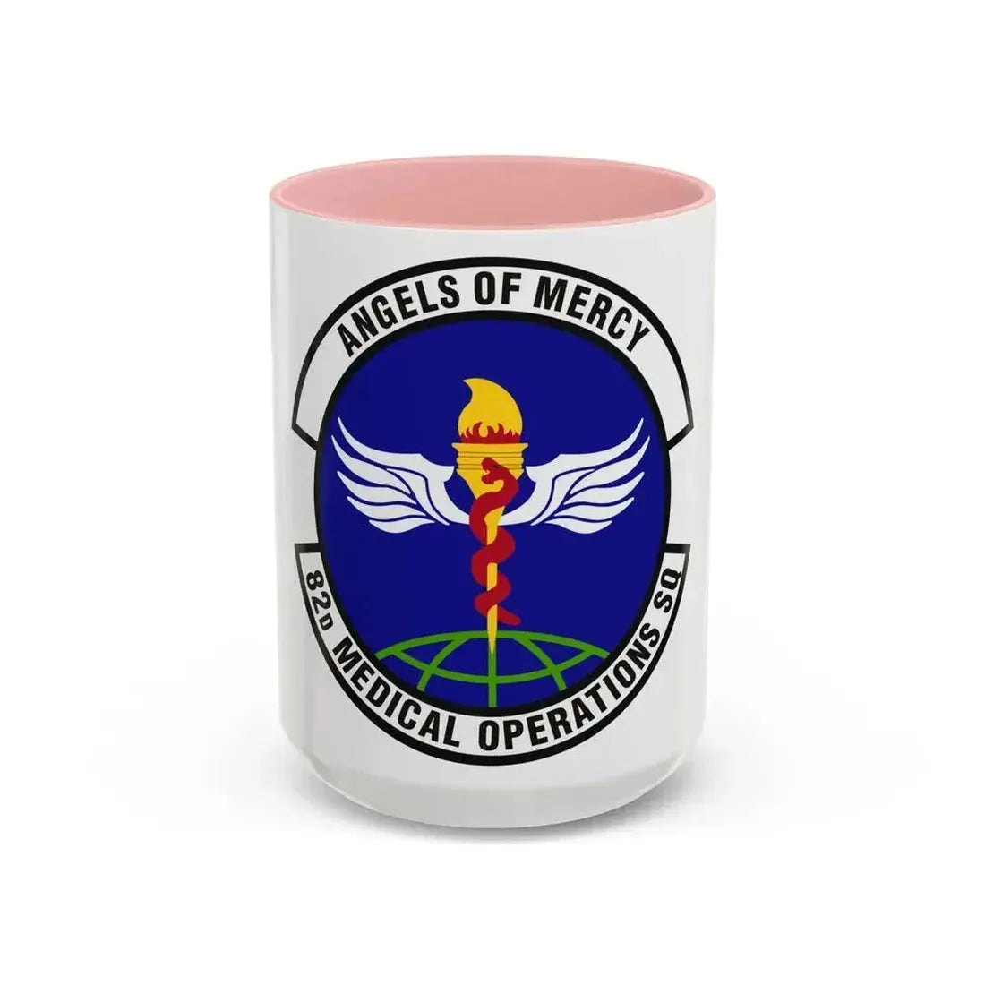 82d Medical Operations Squadron (U.S. Air Force) Accent Coffee Mug 15oz Pink - Go Mug Yourself