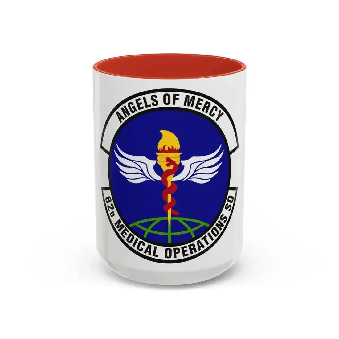 82d Medical Operations Squadron (U.S. Air Force) Accent Coffee Mug 15oz Red - Go Mug Yourself