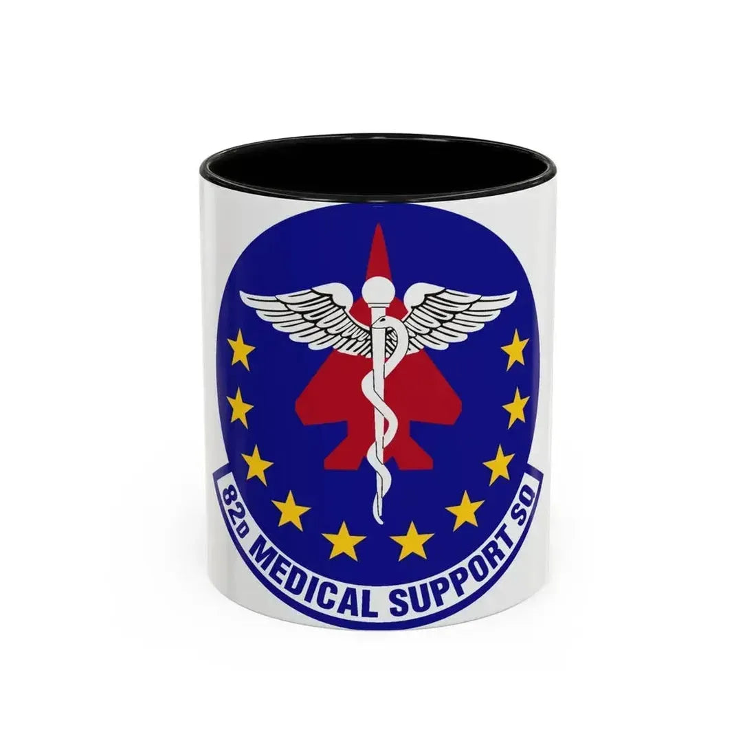 82d Medical Support Squadron (U.S. Air Force) Accent Coffee Mug 11oz Black - Go Mug Yourself