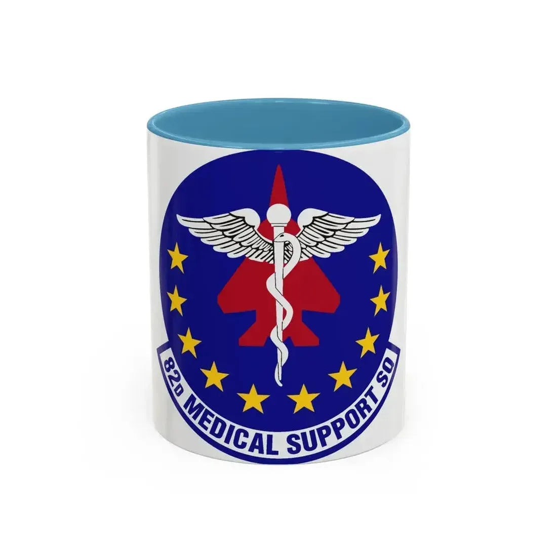 82d Medical Support Squadron (U.S. Air Force) Accent Coffee Mug 11oz Light Blue - Go Mug Yourself