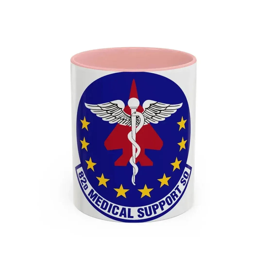 82d Medical Support Squadron (U.S. Air Force) Accent Coffee Mug 11oz Pink - Go Mug Yourself