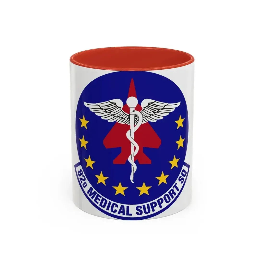 82d Medical Support Squadron (U.S. Air Force) Accent Coffee Mug 11oz Red - Go Mug Yourself