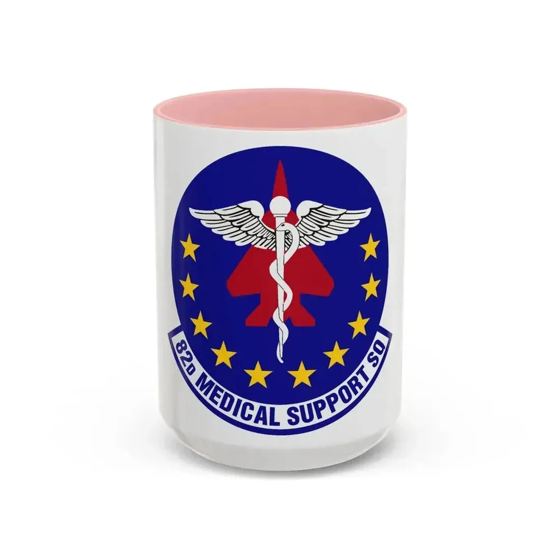 82d Medical Support Squadron (U.S. Air Force) Accent Coffee Mug 15oz Pink - Go Mug Yourself