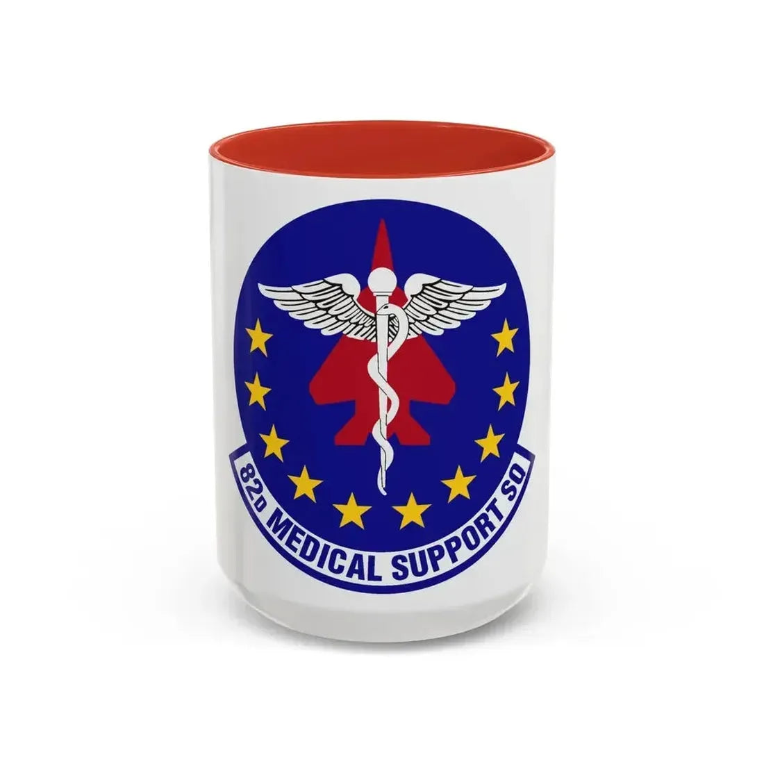 82d Medical Support Squadron (U.S. Air Force) Accent Coffee Mug 15oz Red - Go Mug Yourself