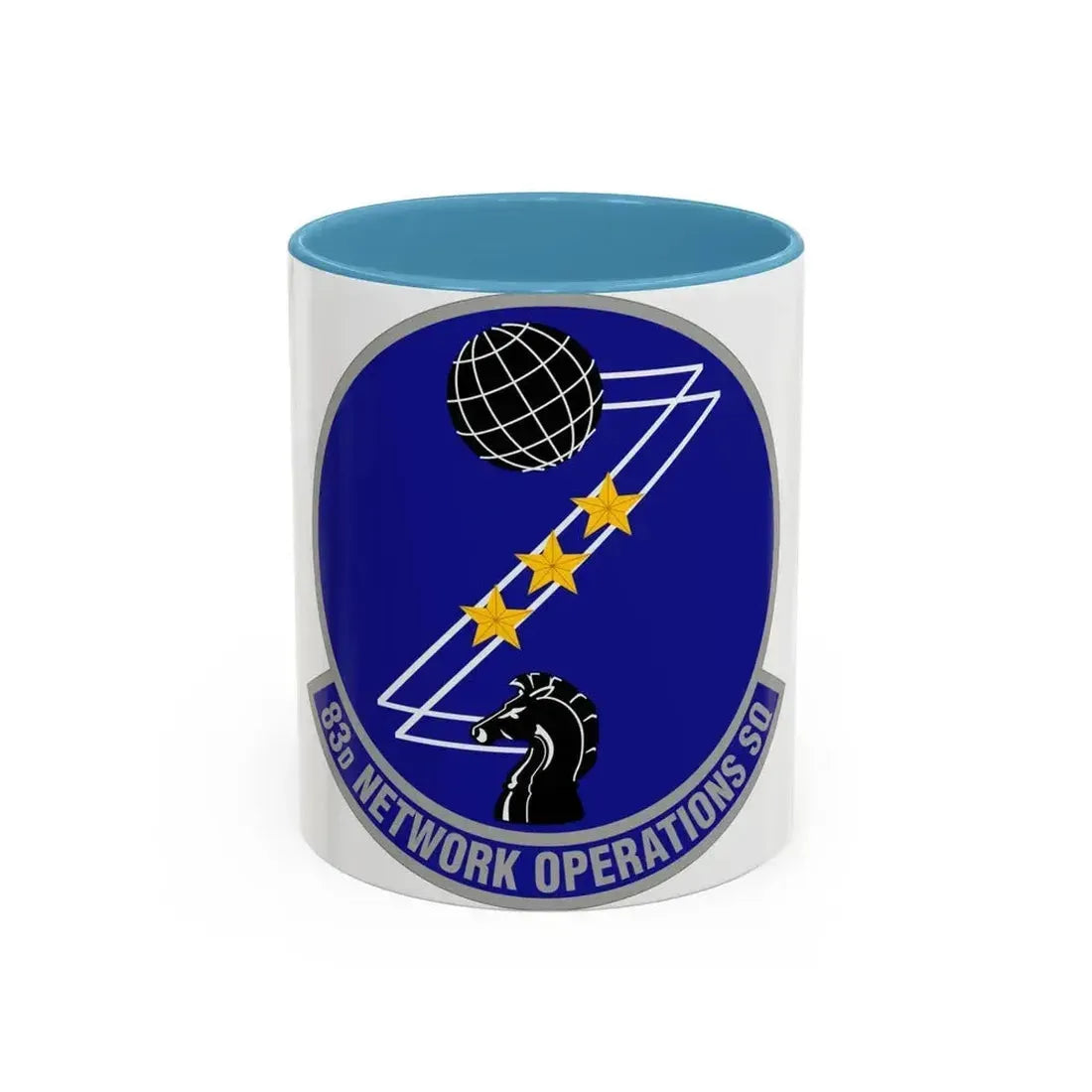 83 Network Operations Squadron ACC (U.S. Air Force) Accent Coffee Mug 11oz Light Blue - Go Mug Yourself