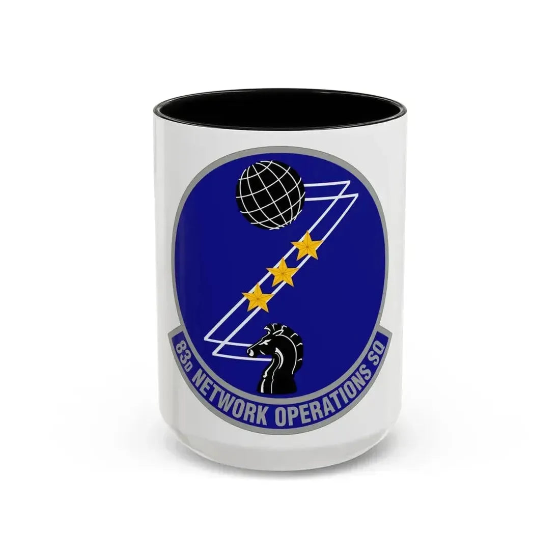 83 Network Operations Squadron ACC (U.S. Air Force) Accent Coffee Mug 15oz Black - Go Mug Yourself